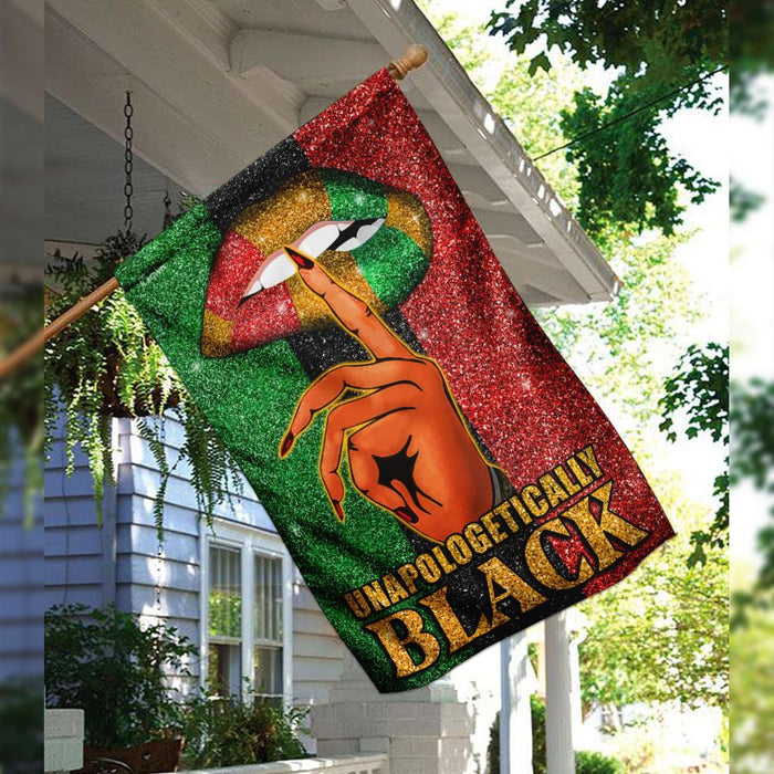 Unapologetically Black Flag | Garden Flag | Double Sided House Flag - GIFTCUSTOM