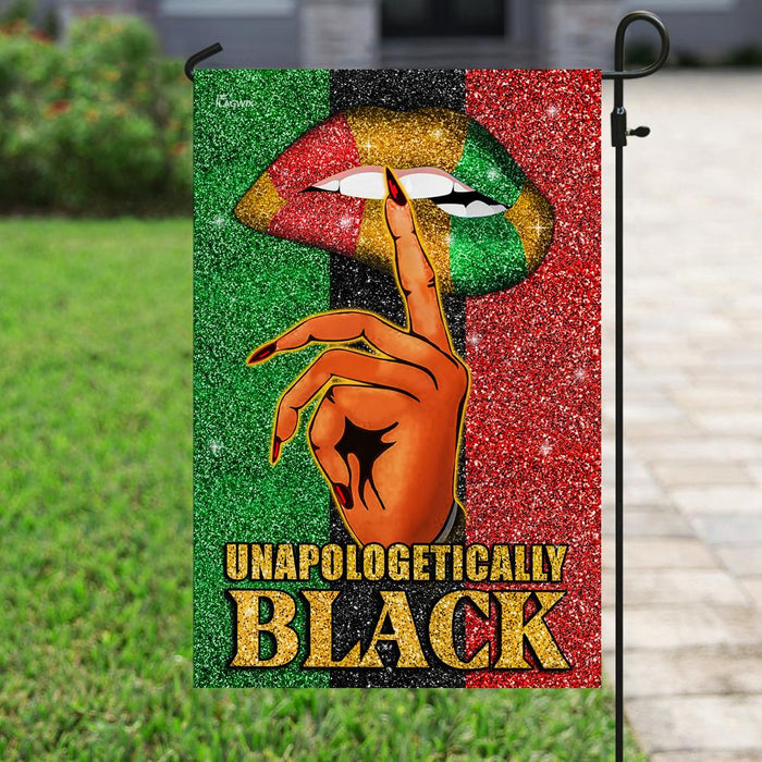 Unapologetically Black Flag | Garden Flag | Double Sided House Flag - GIFTCUSTOM