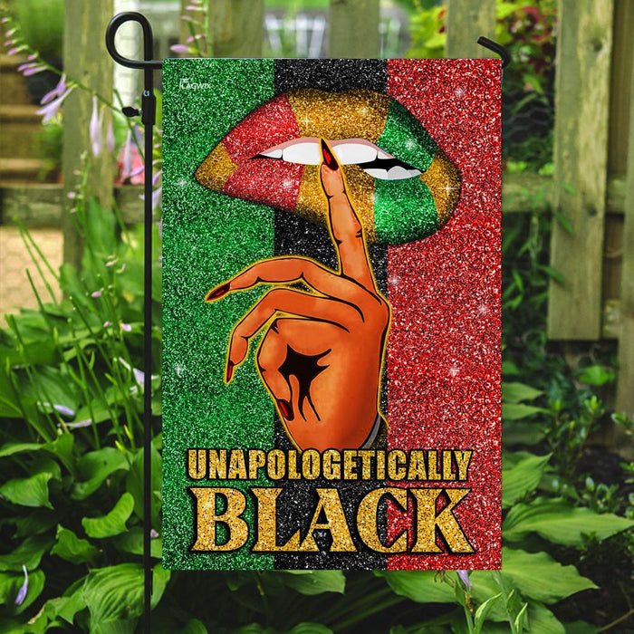 Unapologetically Black Flag | Garden Flag | Double Sided House Flag - GIFTCUSTOM