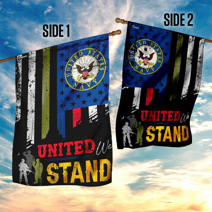United We Stand U.S. Navy Flag | Garden Flag | Double Sided House Flag - GIFTCUSTOM