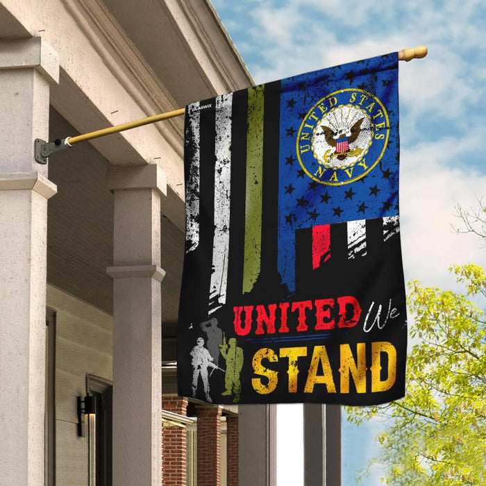 United We Stand U.S. Navy Flag | Garden Flag | Double Sided House Flag - GIFTCUSTOM