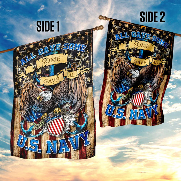 U.S. Navy All Gave Some Some Gave All Flag | Garden Flag | Double Sided House Flag - GIFTCUSTOM