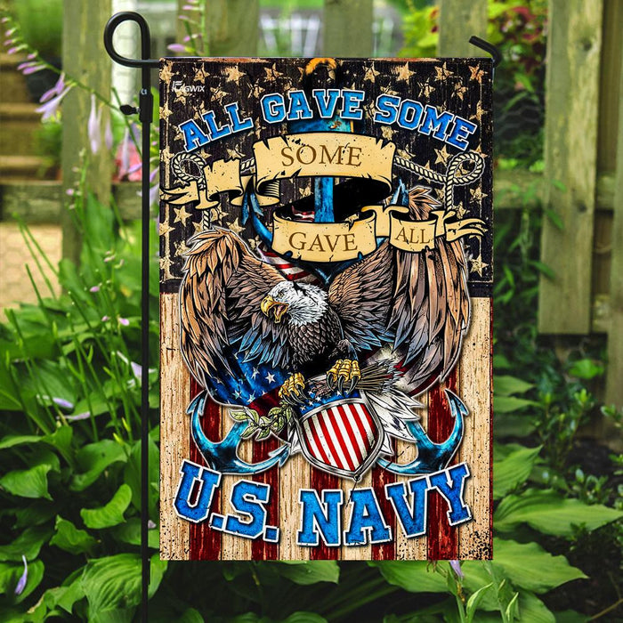 U.S. Navy All Gave Some Some Gave All Flag | Garden Flag | Double Sided House Flag - GIFTCUSTOM