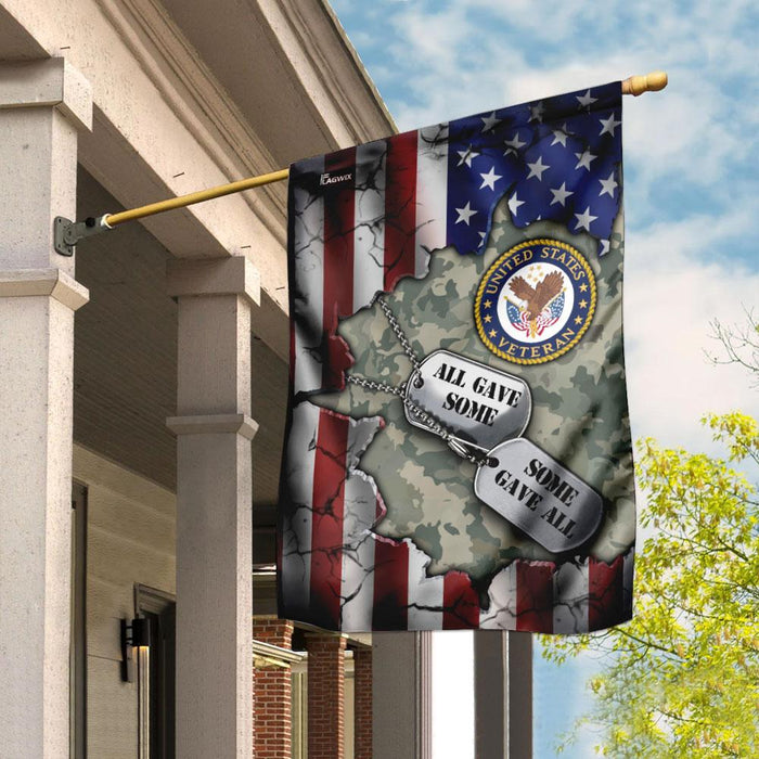 U.S. Veteran All Gave Some Some Gave All American Flag | Garden Flag | Double Sided House Flag - GIFTCUSTOM