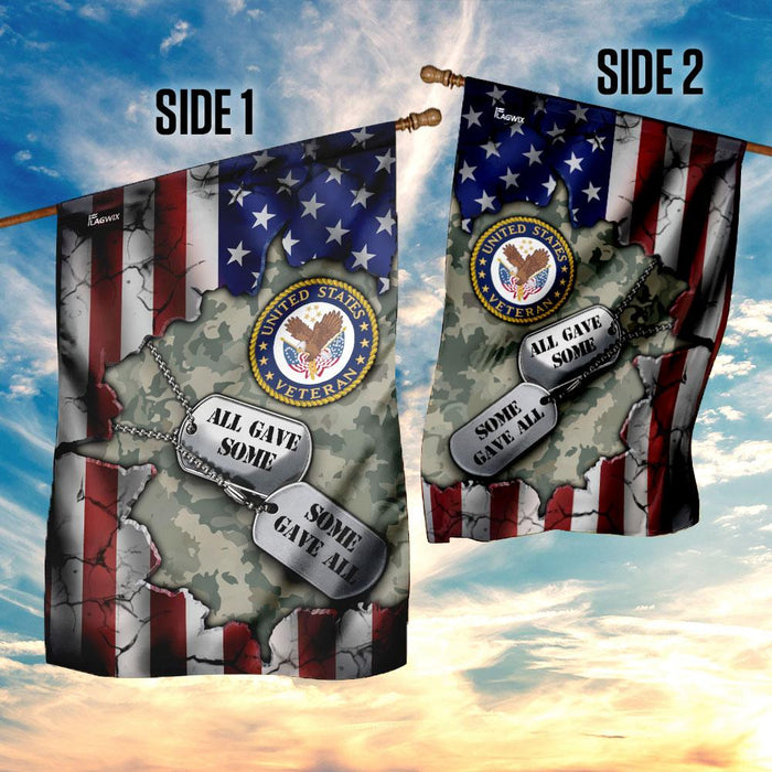 U.S. Veteran All Gave Some Some Gave All American Flag | Garden Flag | Double Sided House Flag - GIFTCUSTOM