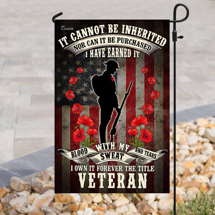 Veteran Remembrance Day Poppy American US Flag | Garden Flag | Double Sided House Flag - GIFTCUSTOM