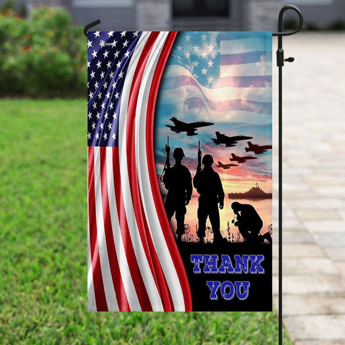 Veteran – Thank You Flag | Garden Flag | Double Sided House Flag - GIFTCUSTOM