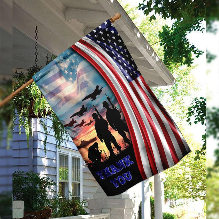 Veteran – Thank You Flag | Garden Flag | Double Sided House Flag - GIFTCUSTOM