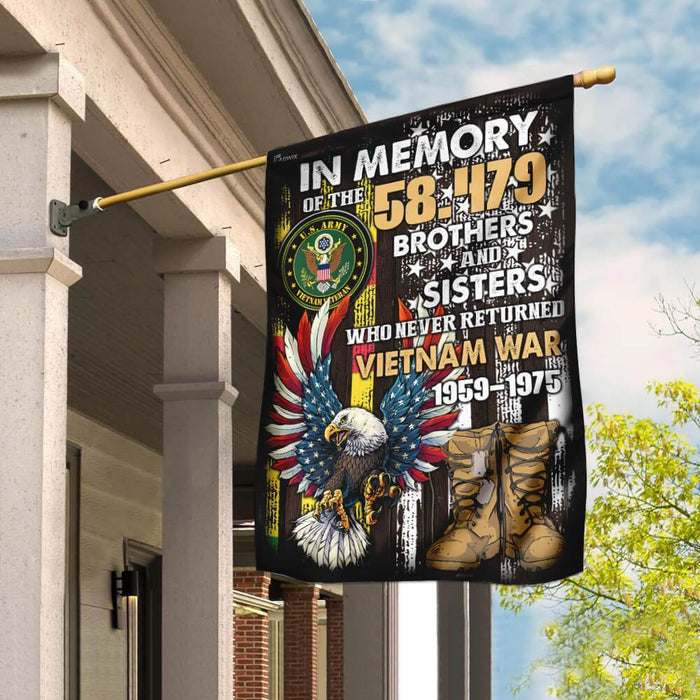 Vietnam Veterans Memorial Flag | Garden Flag | Double Sided House Flag - GIFTCUSTOM