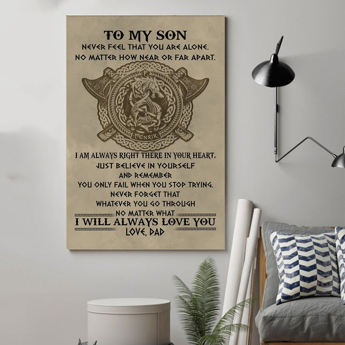viking Canvas and Poster ��� Dad son never feel that wall decor visual art - GIFTCUSTOM