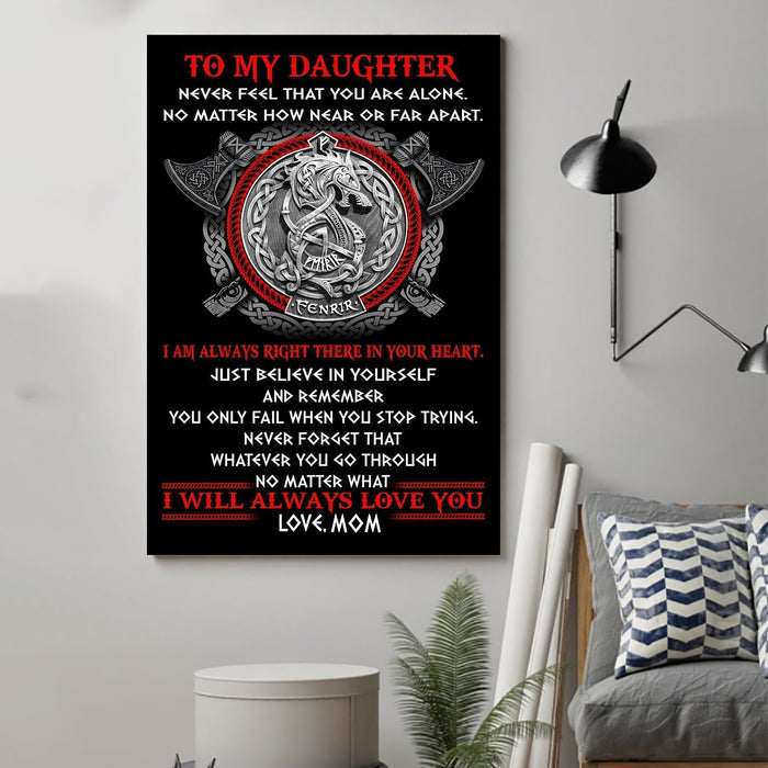 viking Canvas and Poster ��� mom to daughter ��� never feel that wall decor visual art - GIFTCUSTOM