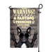 Warning A Farting Frenchie Lives Here Garden Flag - GIFTCUSTOM