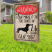 Warning I Can Make It To The Fence Dachshund Yard Sign (24 x 18 inches) - GIFTCUSTOM