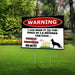 Warning I Can Make It to The Fence in 28 Seconds Can You German Shepherd On Duty Dog Yard Sign (24 x 18 inches) - GIFTCUSTOM