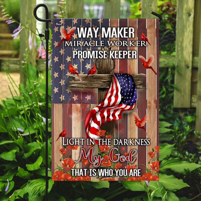Way Maker, Miracle Worker, My God Flag | Garden Flag | Double Sided House Flag - GIFTCUSTOM