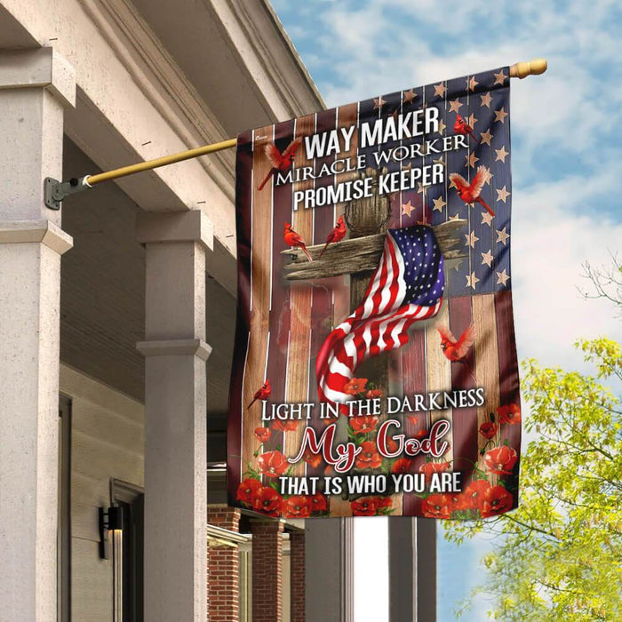 Way Maker, Miracle Worker, My God Flag | Garden Flag | Double Sided House Flag - GIFTCUSTOM