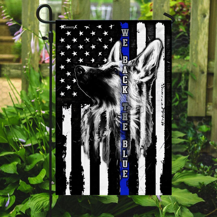 We Back The Blue Police Flag | Garden Flag | Double Sided House Flag - GIFTCUSTOM