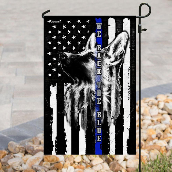 We Back The Blue Police Flag | Garden Flag | Double Sided House Flag - GIFTCUSTOM