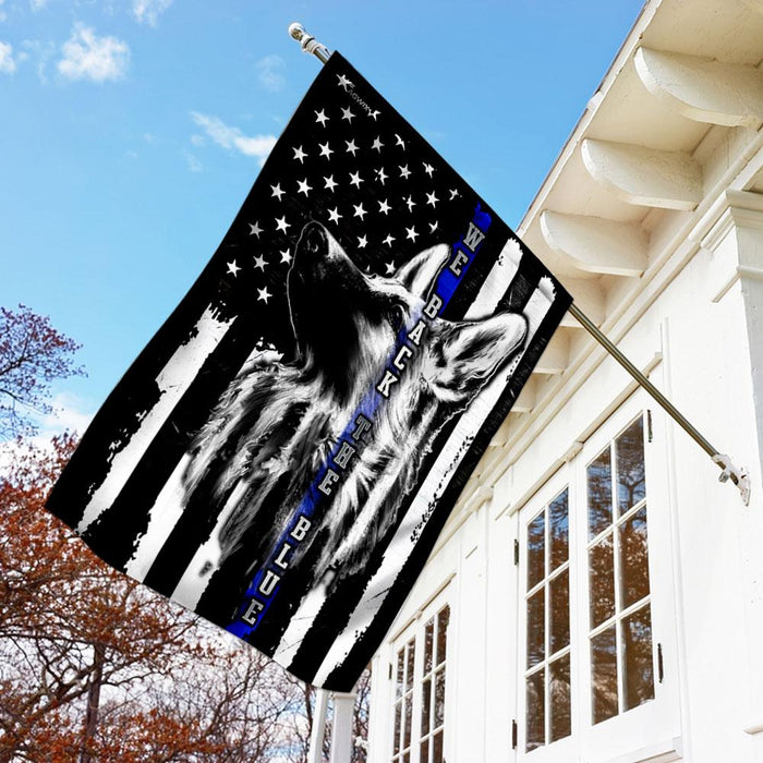 We Back The Blue Police Flag | Garden Flag | Double Sided House Flag - GIFTCUSTOM