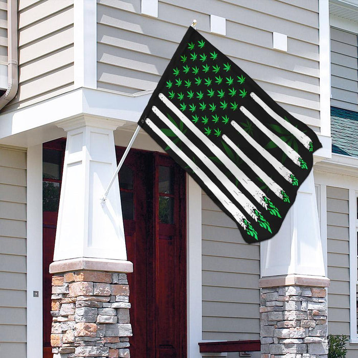 Weed. Marijuana Leaf Flag | Garden Flag | Double Sided House Flag - GIFTCUSTOM