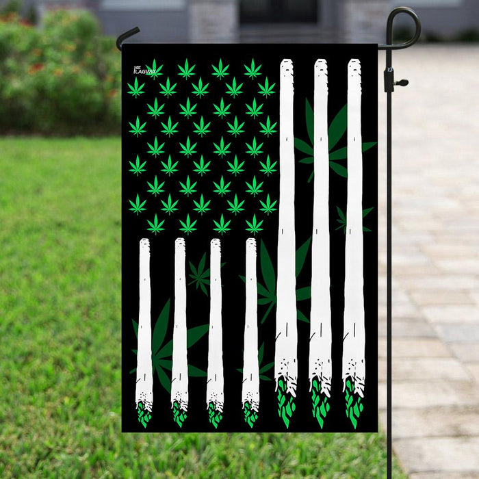 Weed. Marijuana Leaf Flag | Garden Flag | Double Sided House Flag - GIFTCUSTOM