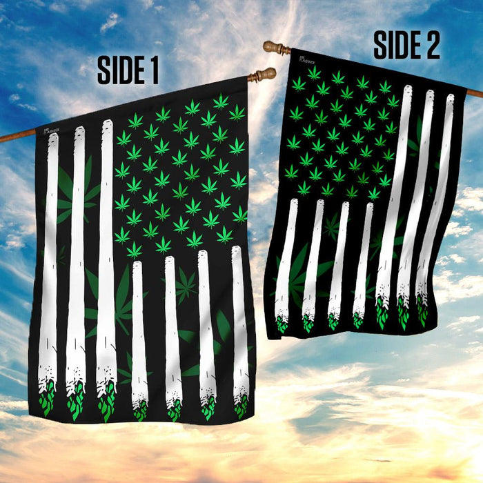 Weed. Marijuana Leaf Flag | Garden Flag | Double Sided House Flag - GIFTCUSTOM