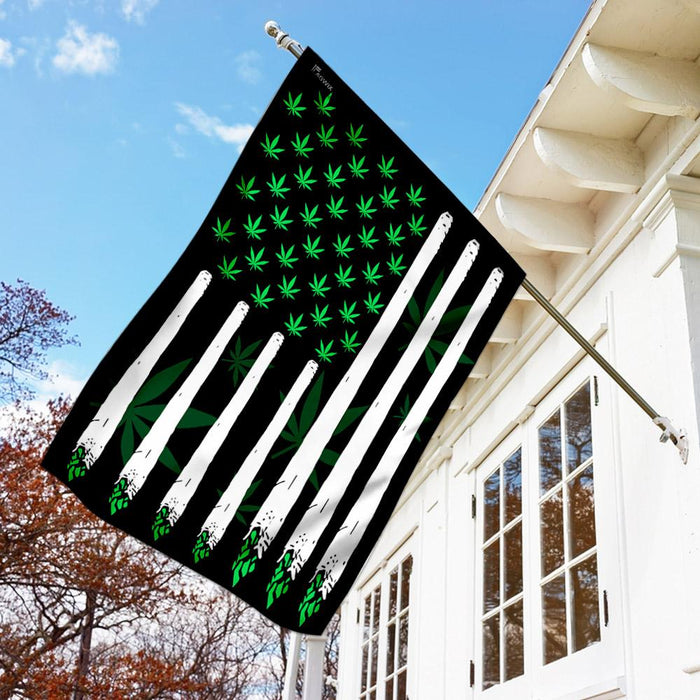 Weed. Marijuana Leaf Flag | Garden Flag | Double Sided House Flag - GIFTCUSTOM