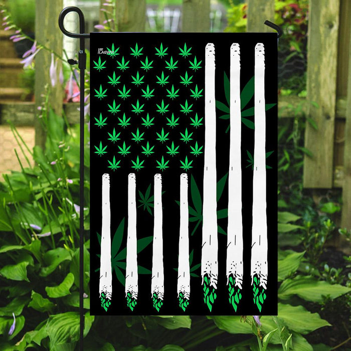 Weed. Marijuana Leaf Flag | Garden Flag | Double Sided House Flag - GIFTCUSTOM