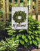 Welcome Magnolia Leaf Wreath Home Decor Yard & Garden Flag All Over Printed - GIFTCUSTOM