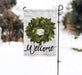 Welcome Magnolia Leaf Wreath Home Decor Yard & Garden Flag All Over Printed - GIFTCUSTOM