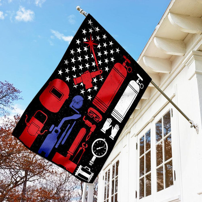 Welder Flag | Garden Flag | Double Sided House Flag - GIFTCUSTOM