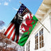 Welsh American Flag | Garden Flag | Double Sided House Flag - GIFTCUSTOM