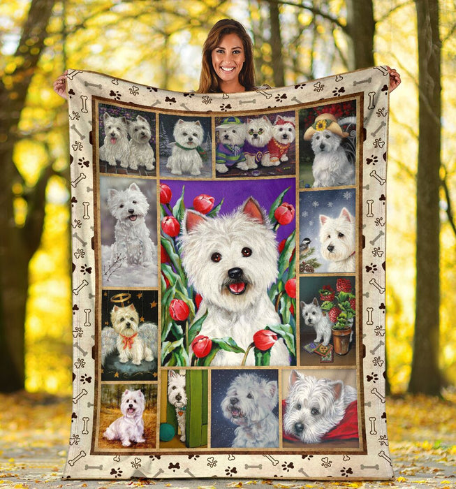 Westie Is Awesome Blanket - GIFTCUSTOM