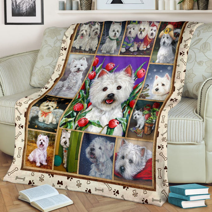 Westie Is Awesome Blanket - GIFTCUSTOM