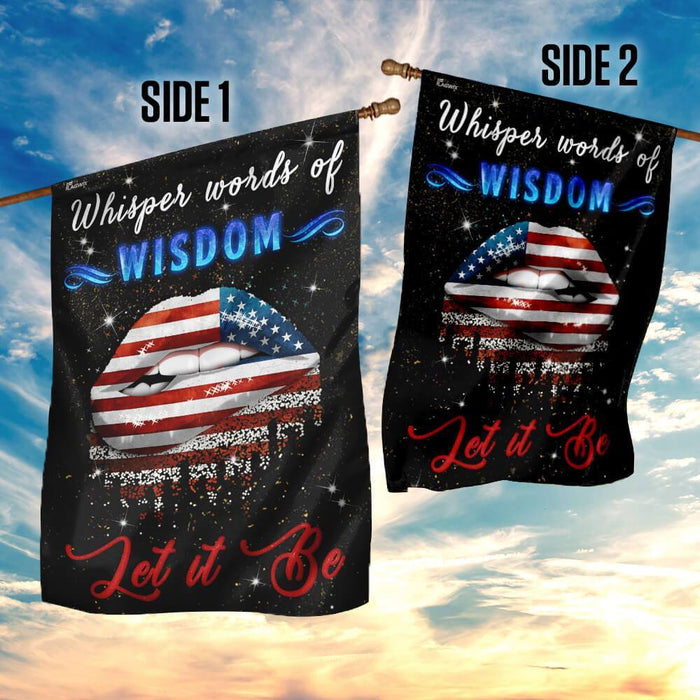 Whisper Words Of Wisdom Let It Be Hippie Flag | Garden Flag | Double Sided House Flag - GIFTCUSTOM