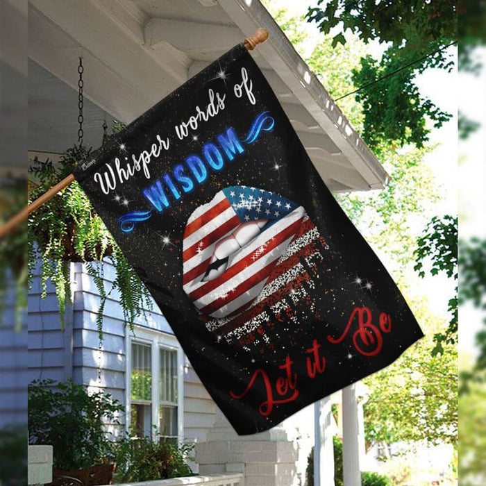 Whisper Words Of Wisdom Let It Be Hippie Flag | Garden Flag | Double Sided House Flag - GIFTCUSTOM