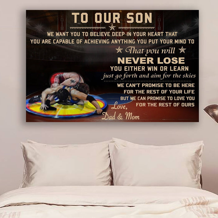 wrestling Canvas and Poster ��� to our son ��� never lose QH wall decor visual art - GIFTCUSTOM