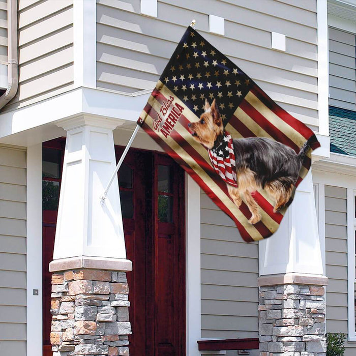 Yorkshire Terrier American US Flag | Garden Flag | Double Sided House Flag - GIFTCUSTOM