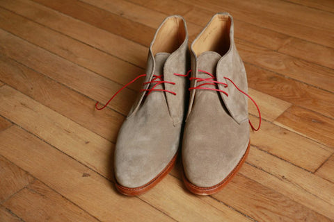 Chukka boots veau velours Taupe Ypson's