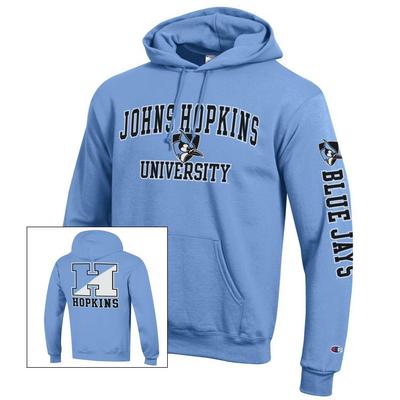 university blue hoodie