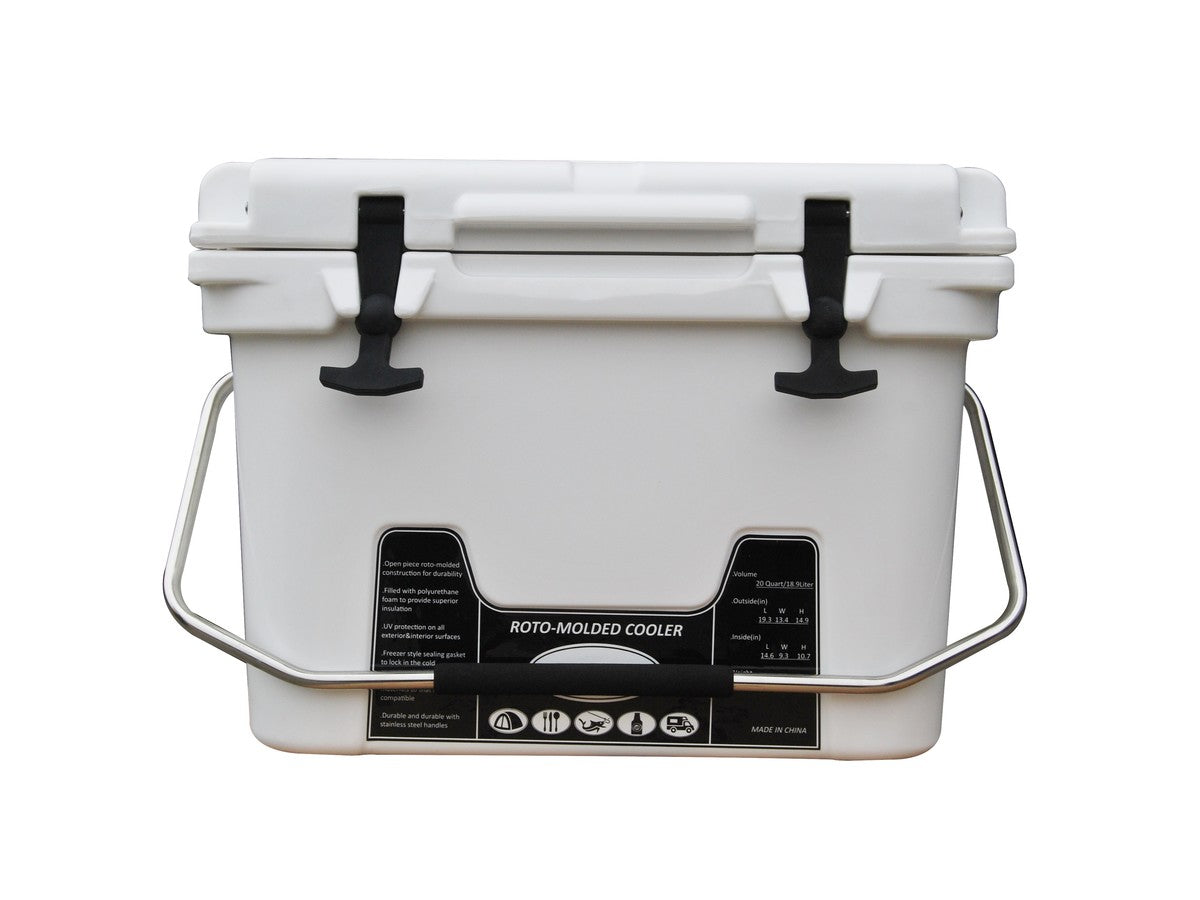 BKC RC291 Multi-Day Camping and Fisherman's Cooler, White / 20L