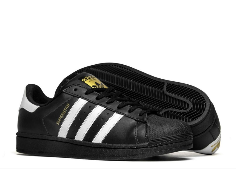 adidas superstar preto com listra branca