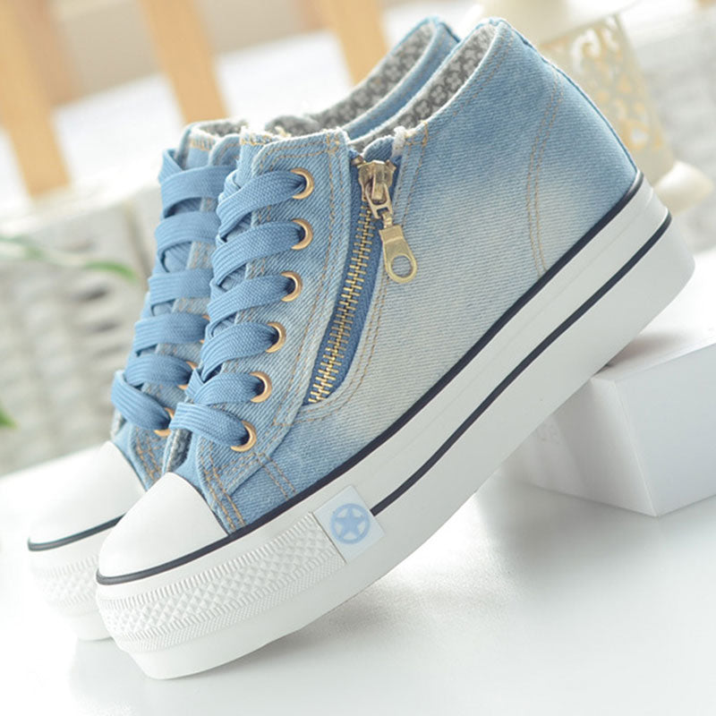 tenis all star plataforma jeans