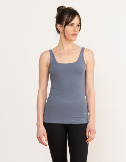 Not So Basic Scoop Neck Sustainable Tank Top | ADAY