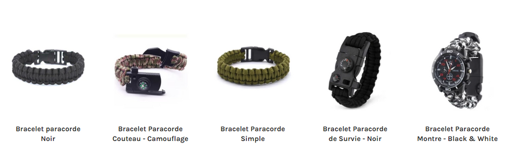 bracelet de survie pour l'urbex pas cher