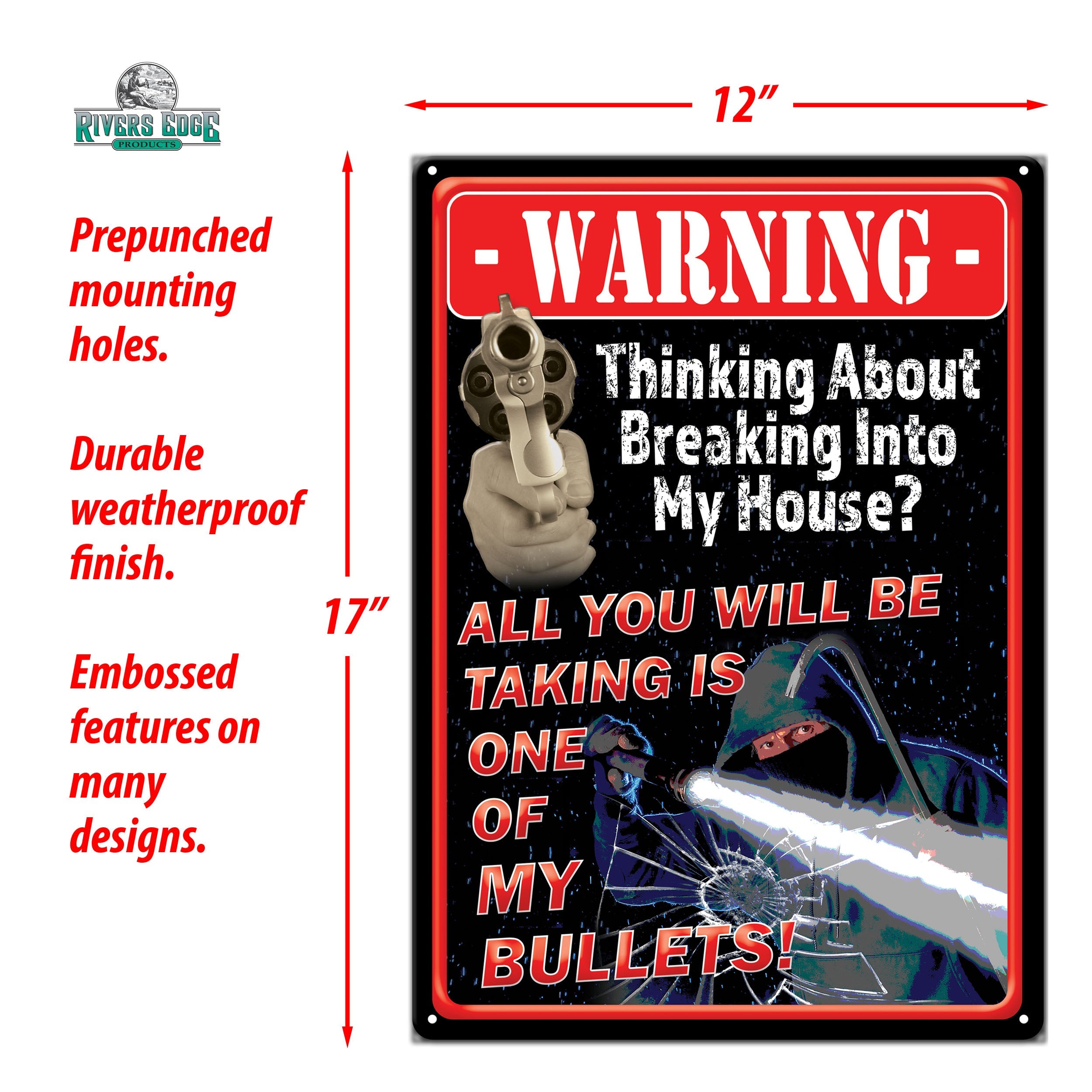 Metal Tin Signs Funny Vintage Personalized 12 Inch X 17 Inch Take A Bullet 6615