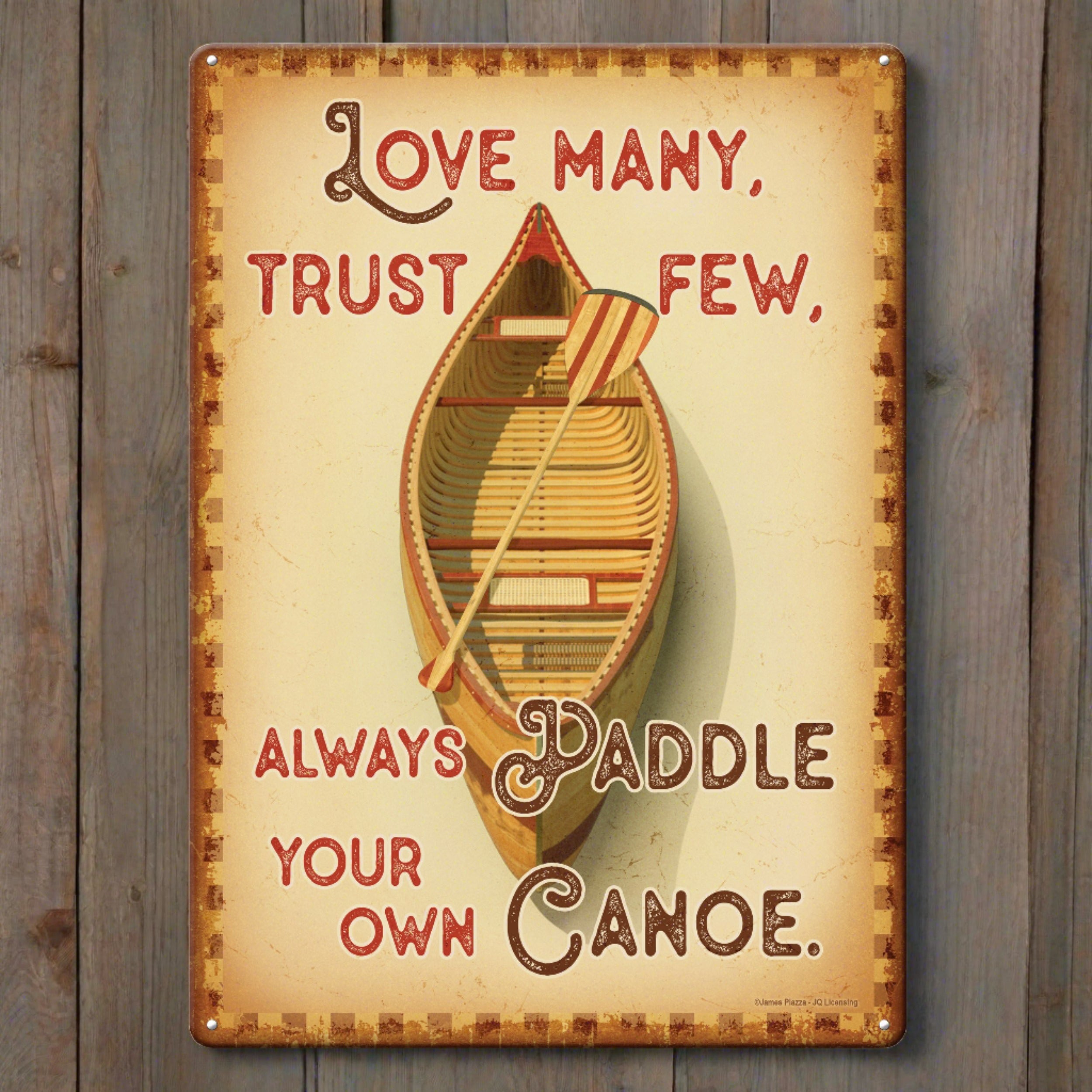 Metal Tin Signs Funny Vintage Personalized 12 Inch X 17 Inch Paddle Your Own Canoe 0696