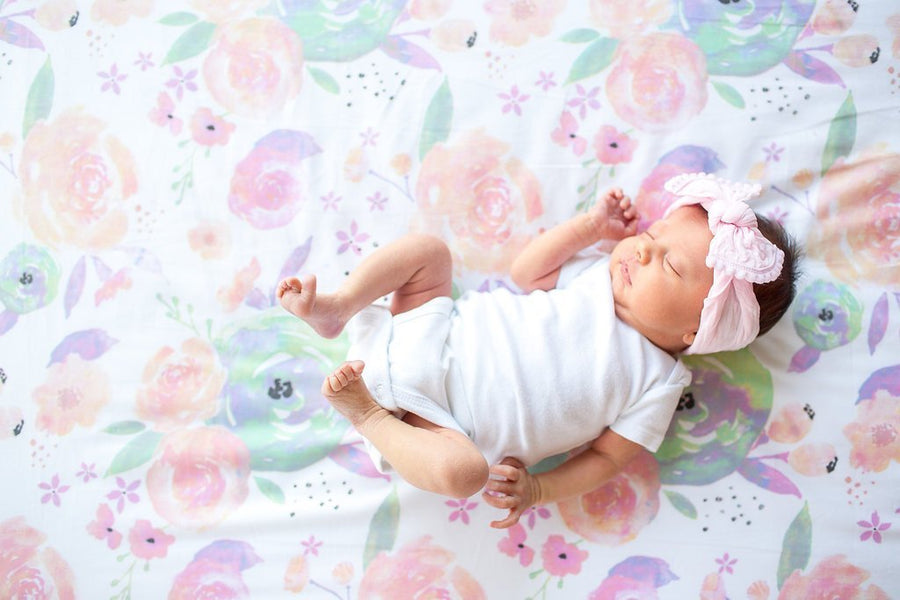 copper pearl bloom crib sheet