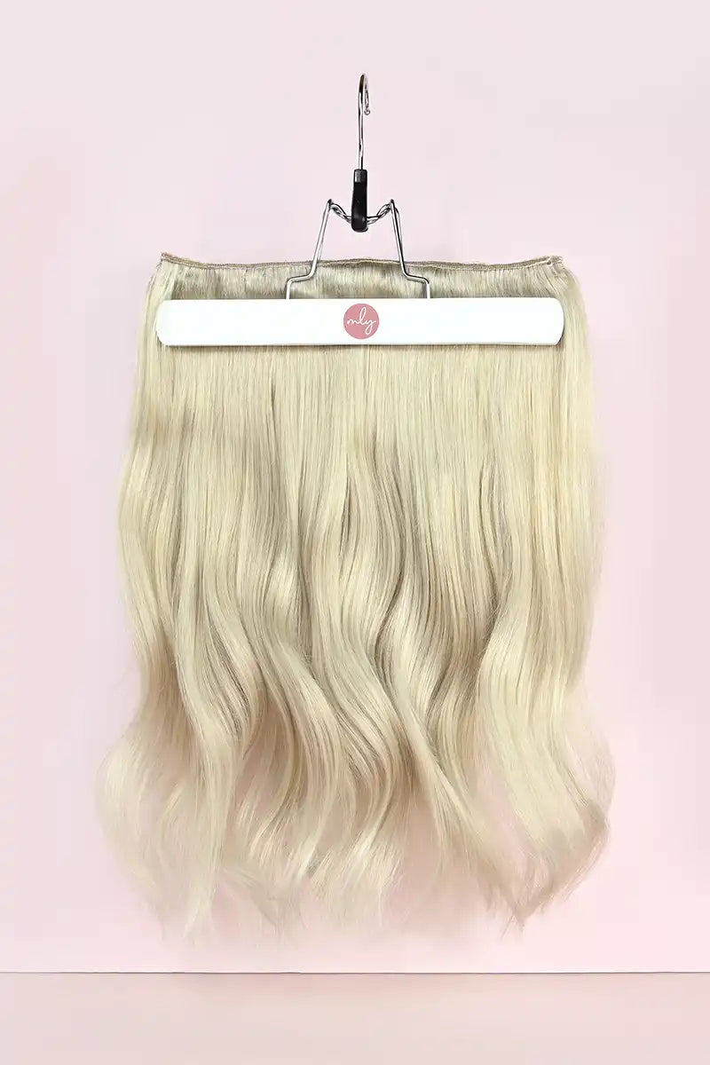 lip Aanval Permanent Ice Blonde clip-in hairextensions 🧊 - Human hair set clip ins – MLY  Hairextensions