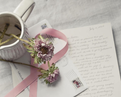 Letter with a flower